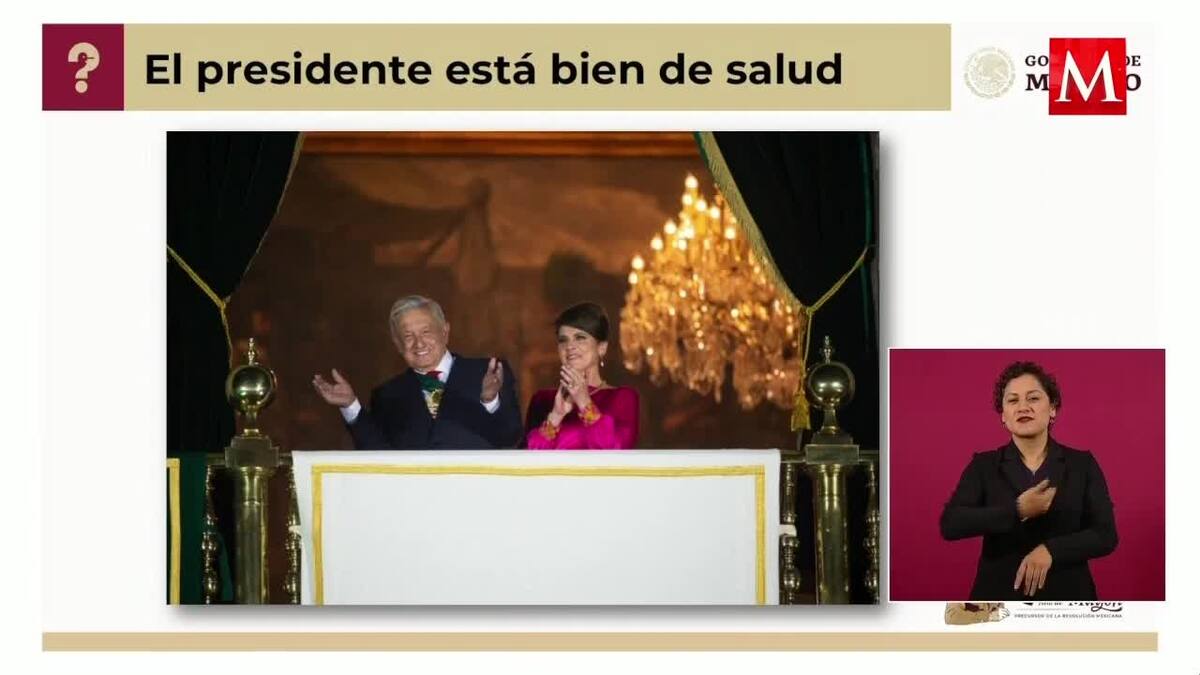 Elizabeth Vilchis desmiente mentiras del estado de salud de AMLO el día del Grito