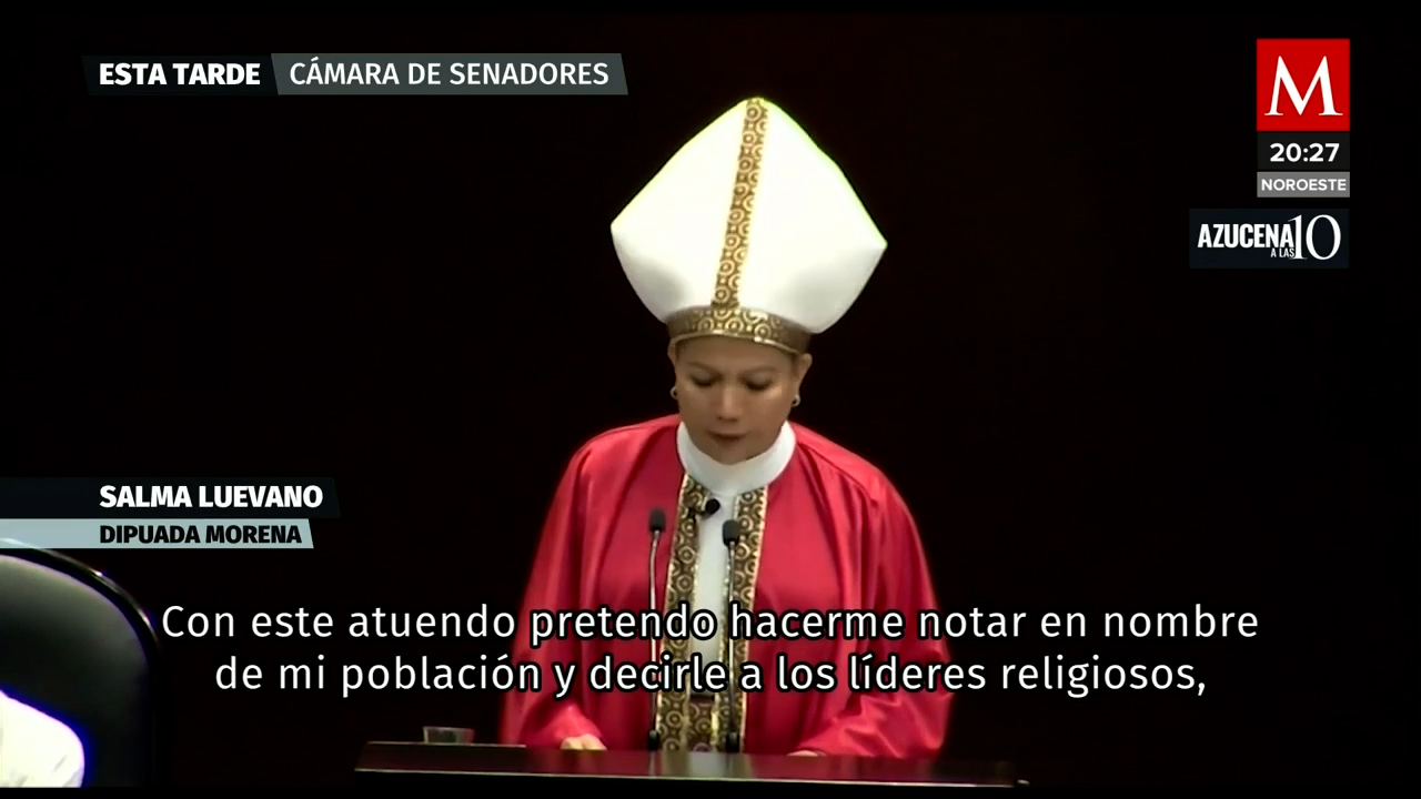 Diputada trans presenta iniciativa contra discursos de odio en iglesias... vestida de papa