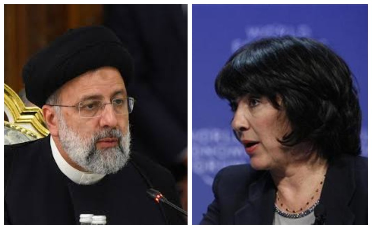 Ebrahim Raisi y Christiane Amanpour. | Reuters