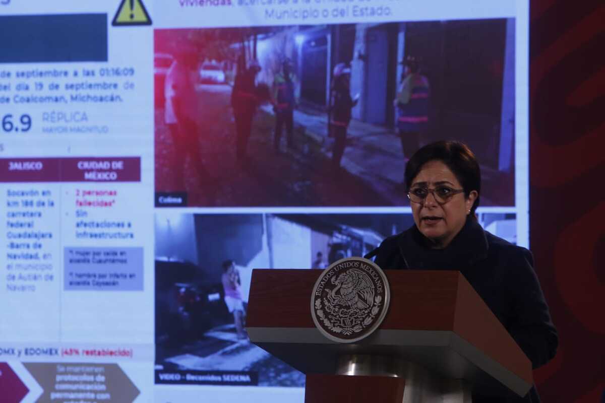 Laura Velázquez, coordinadora nacional de Protección Civil. | Ariana Pérez