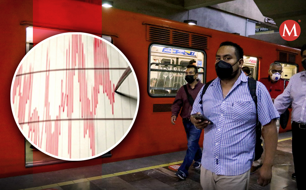 El Metro de CdMx tiene un protocolo a seguir en caso de sismo. | Foto: Cuartoscuro Diseño: Margarita Salmorán