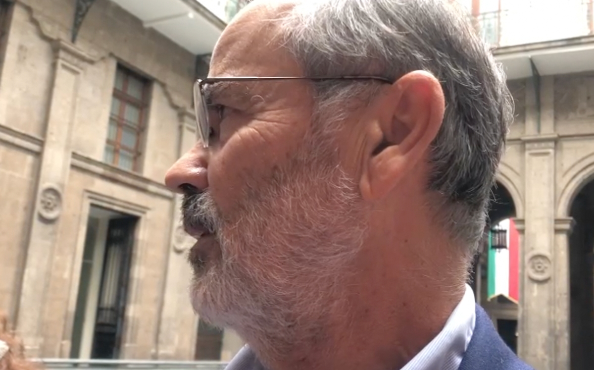 El senador Gustavo Madero fue entrevistado al salir de Palacio Nacional. | Especial