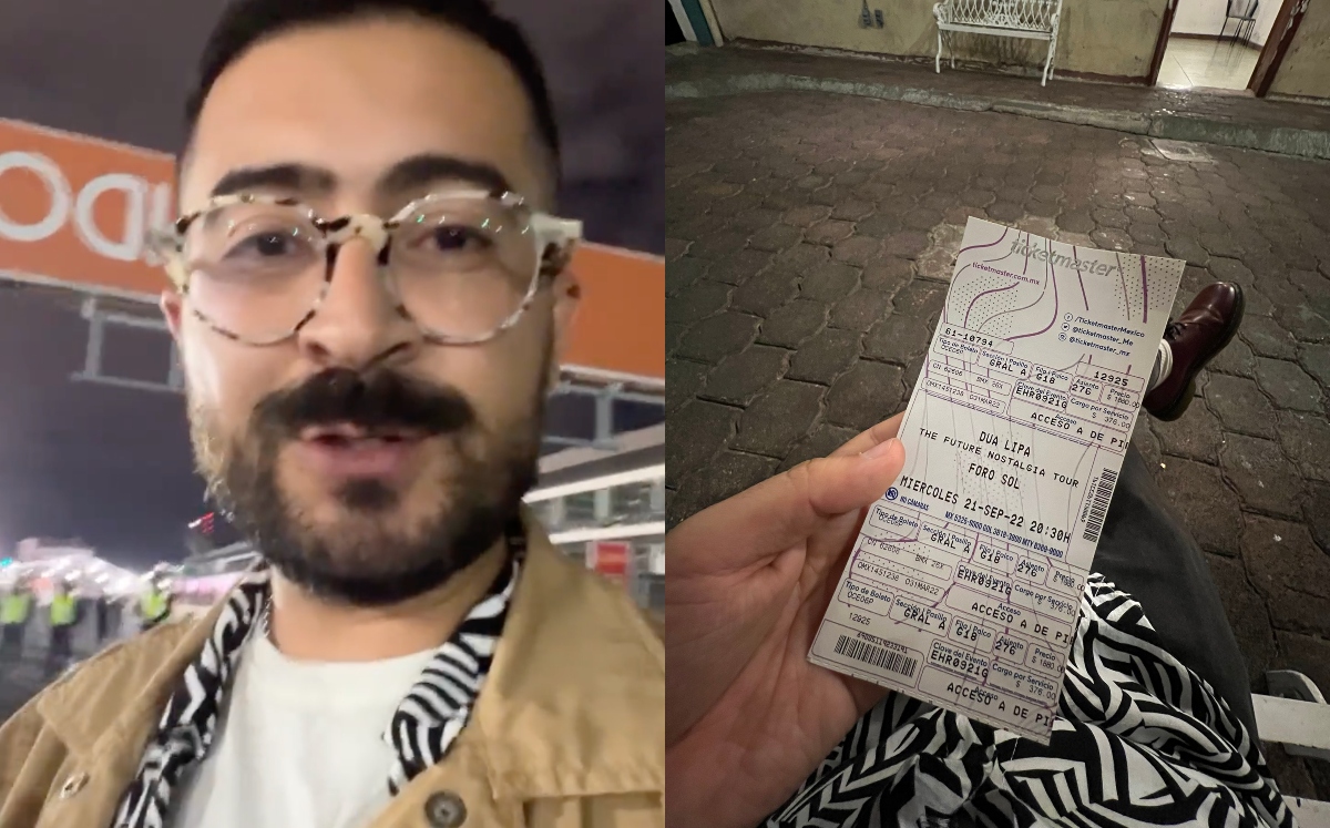 “Esta foto es de ahorita, nunca tomé fotos de mis boletos cuando me los imprimieron”, dijo. | @KevinoAmaro