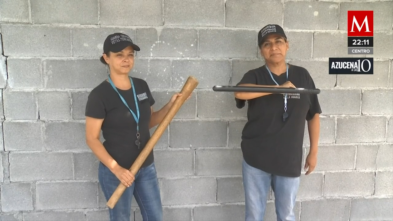 "Silbateras", grupo de mujeres con piedras y tolete recorren las calles de Juárez