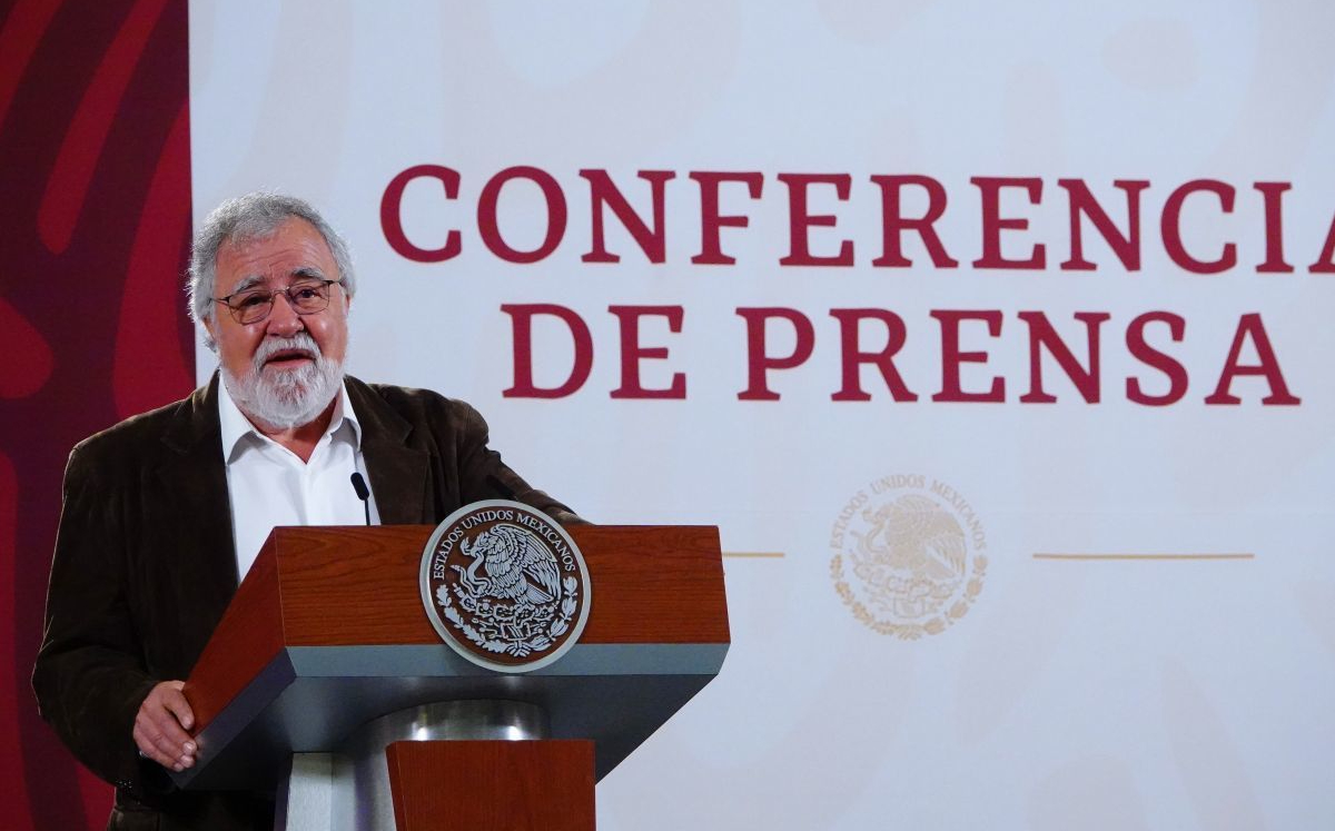 El subsecertario de Gobernación durante la conferencia de hoy en Palacio Naciona. | Cuartoscuro