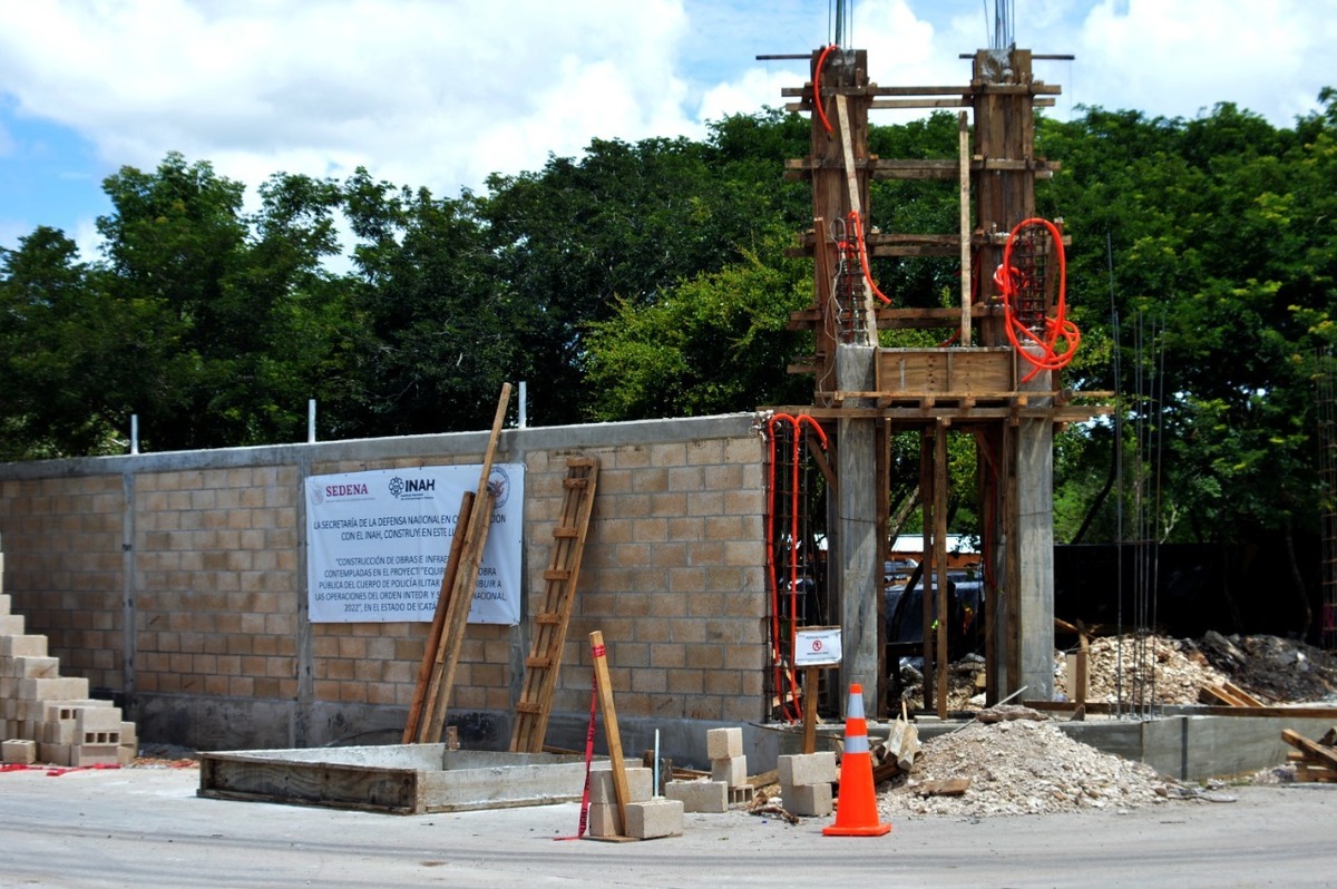 Construcción del cuartel general en Mérida, Yucatán. (Especial)