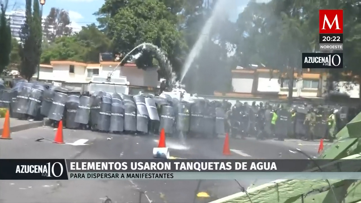 Elementos quedaron heridos por enfrentamiento contra manifestantes por el caso Ayotzinapa