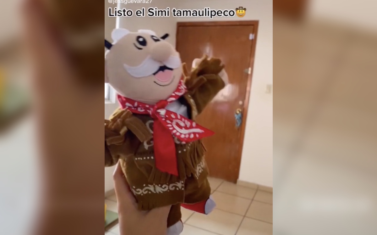 Personalizan peluche del Dr. Simi con cuera tamaulipeca para concierto. (@jessguevara27)
