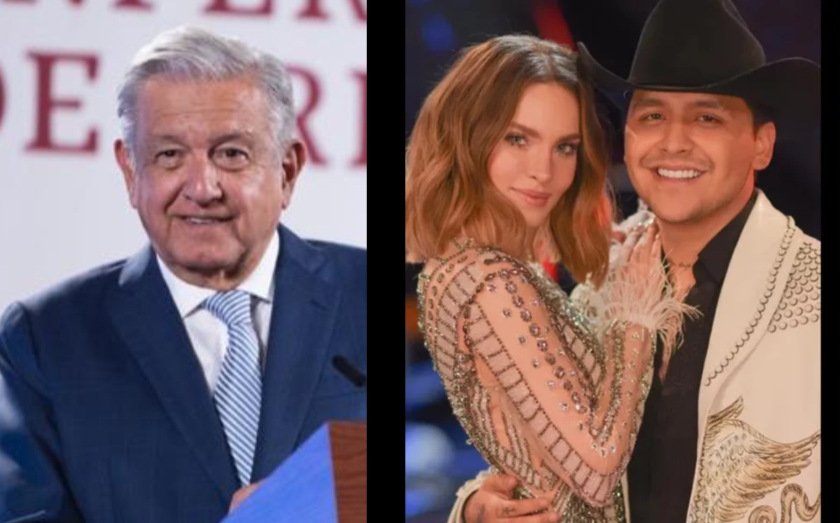 AMLO dice que Christian Nodal quiere cantar en el Zócalo de CdMx; quiere que también cante Belinda | ESPECIAL
