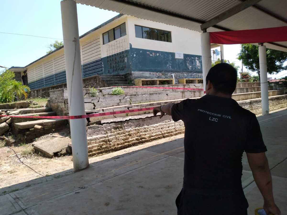 Daños del 19 de septiembre en escuelas de Michoacán. (Especial)