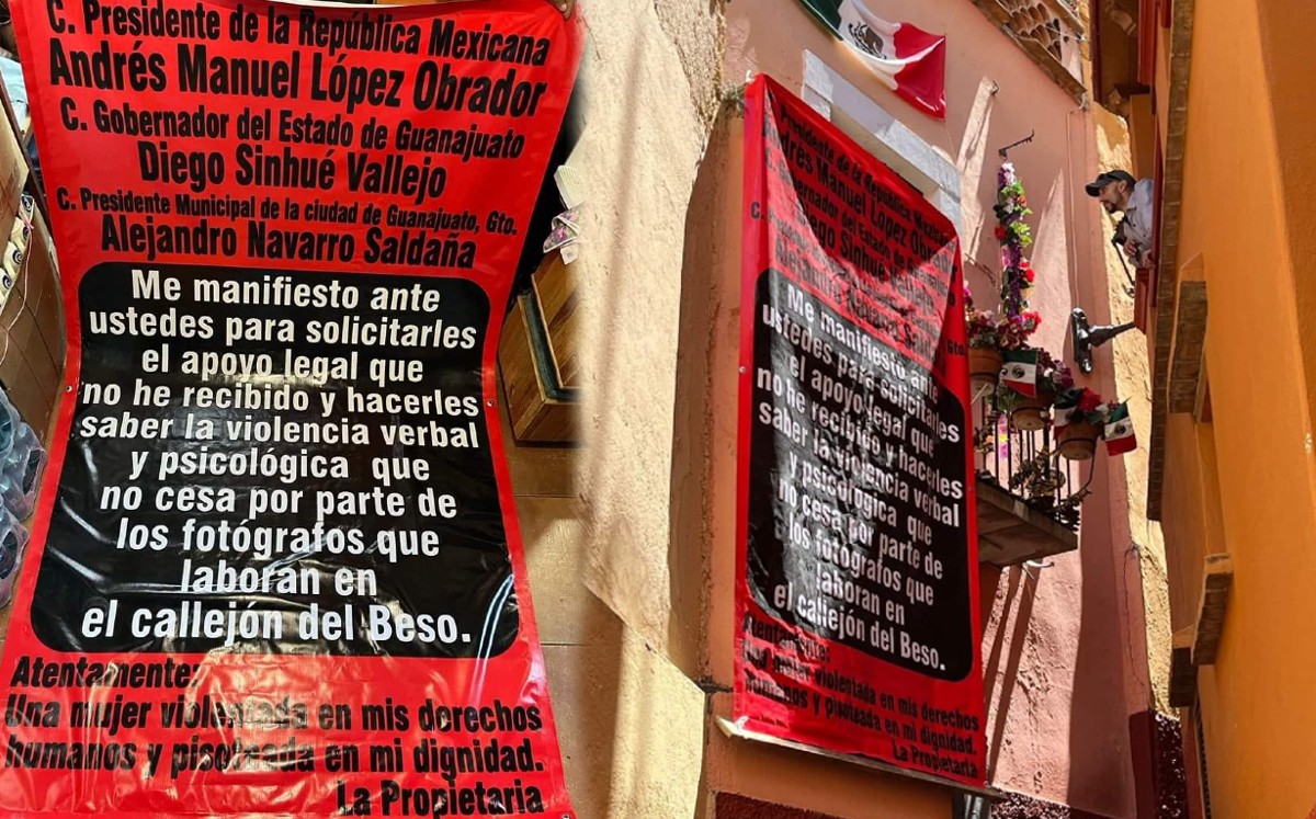 Dueña de balcón en Callejón del Beso continua con protesta / Especial