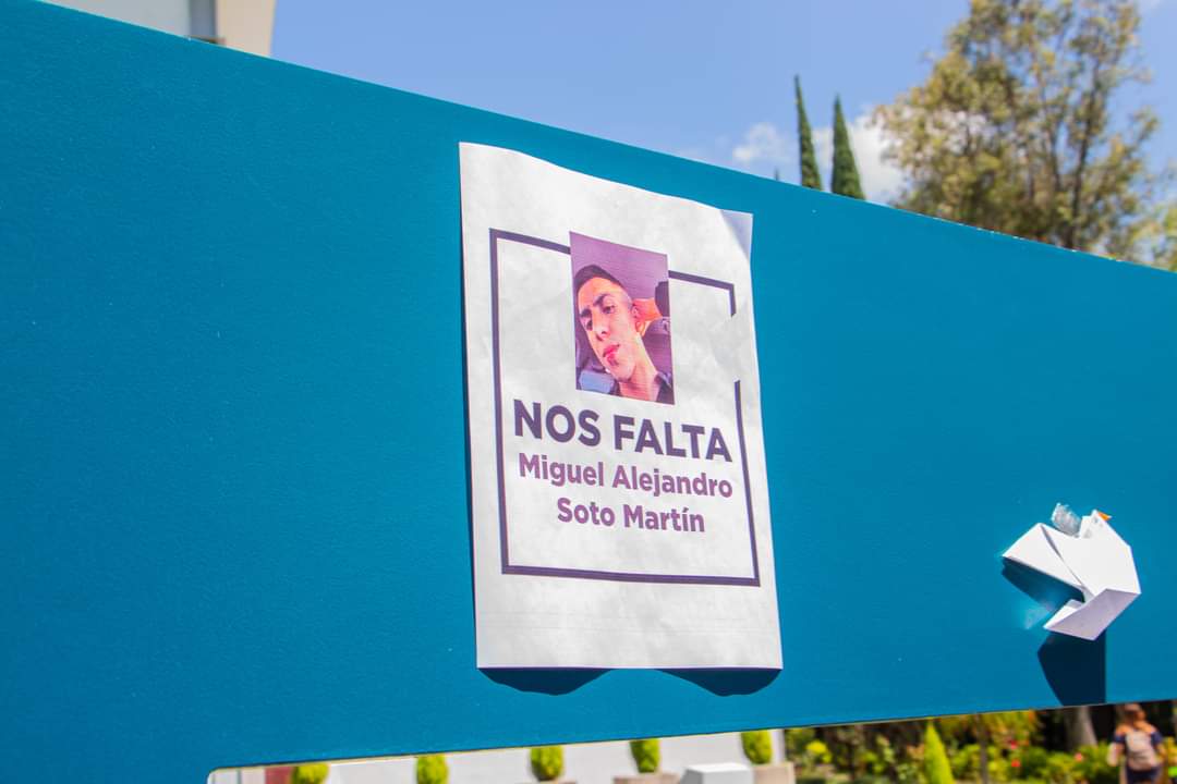 Exigen la aparición con vida del estudiante Miguel Alejandro Soto Martín