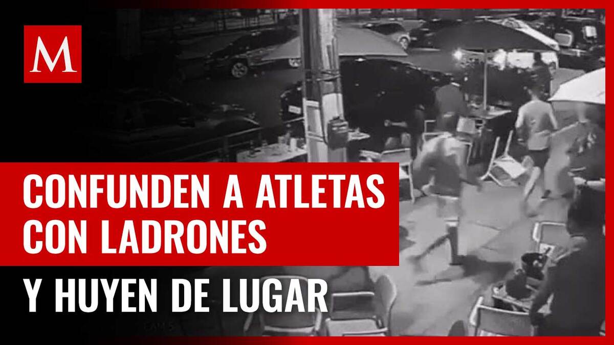 Comensales confunden a atletas con ladrones en Brasil