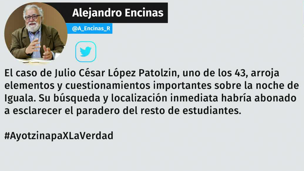 Alejandro Encinas publica video sobre Julio César Patolzin
