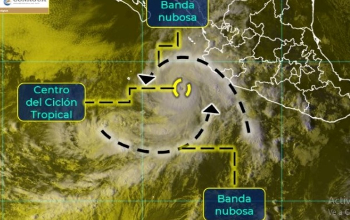 El huracán se intensificó en las costas de Jalisco.| Conagua