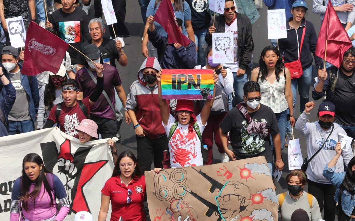 Como cada 2 de octubre, estudiantes y otros sectores de la sociedad se manifestaron. |  Javier Ríos