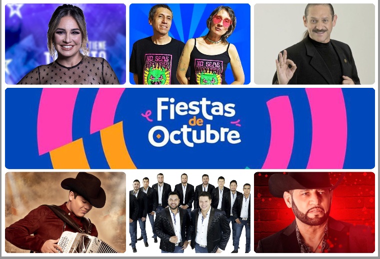 Artistas presentes en las Fiestas de Octubre del 3 al 9. (Especial)