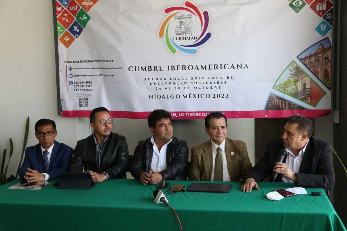 Conferencia de prensa para anunciar a Huichapan como sede de la Cumbre Iberoamericana de la Agenda 2030  (Cortesía)