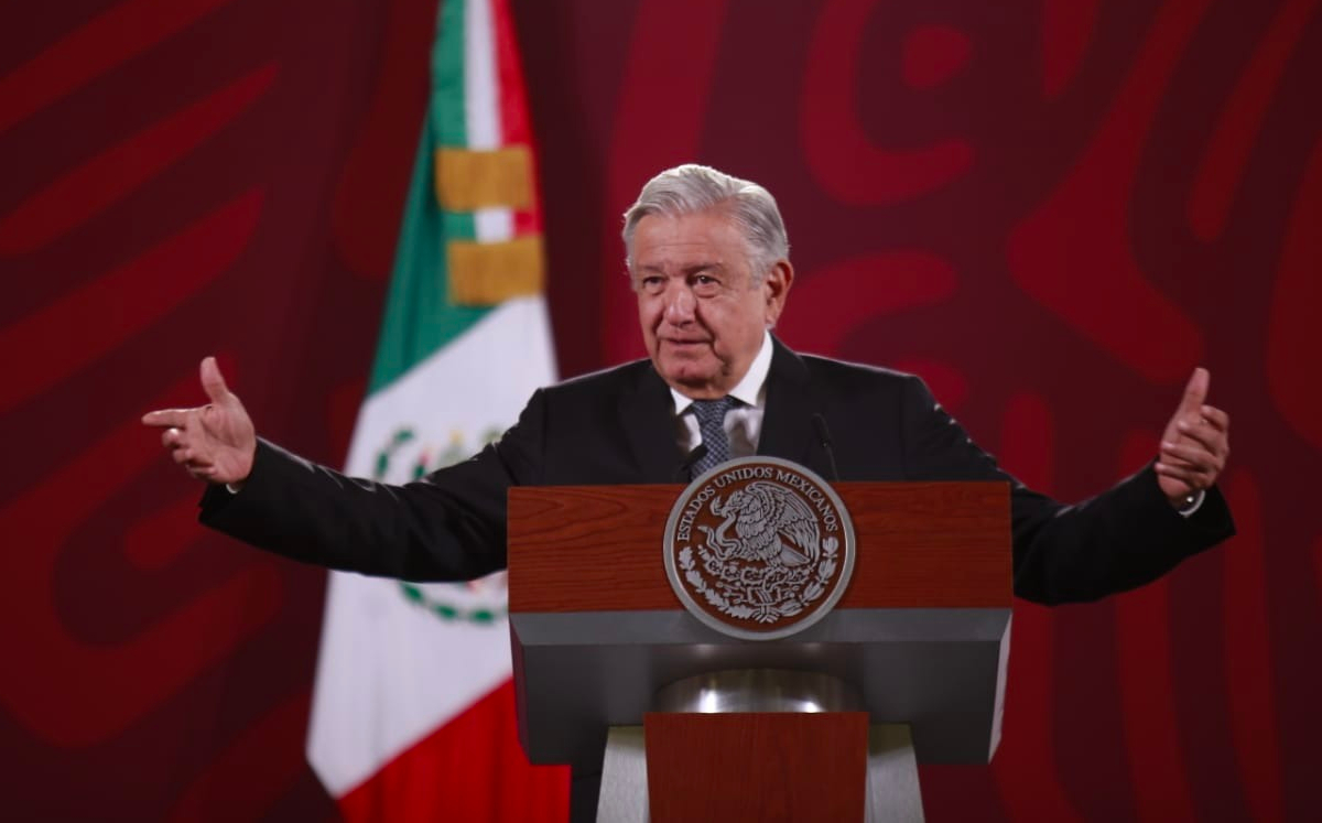 López Obrador llevó a cabo su conferencia mañanera desde Palacio Nacional. | Juan Carlos Bautista