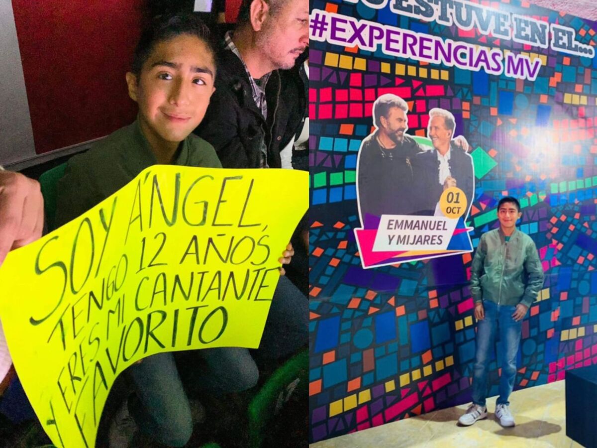 Ángel pudo ir al concierto de Emmanuel en Pachuca. (Especial)