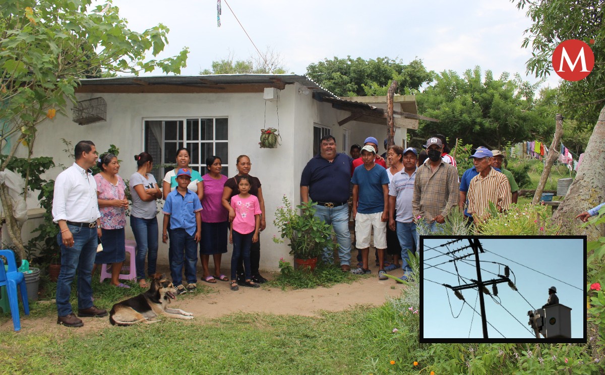 Tras 50 años poblados de Tampico Alto ya cuentan energía eléctrica