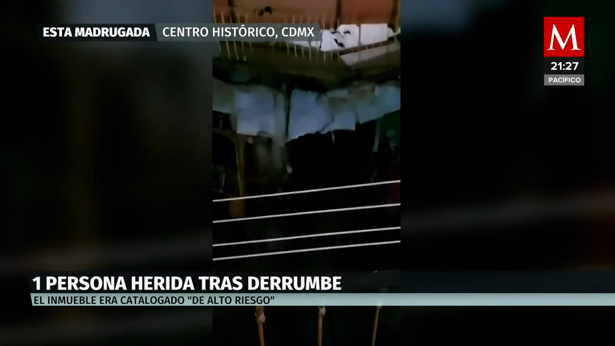 Desalojan edificio en CdMx tras derrumbe de techo en departamentos