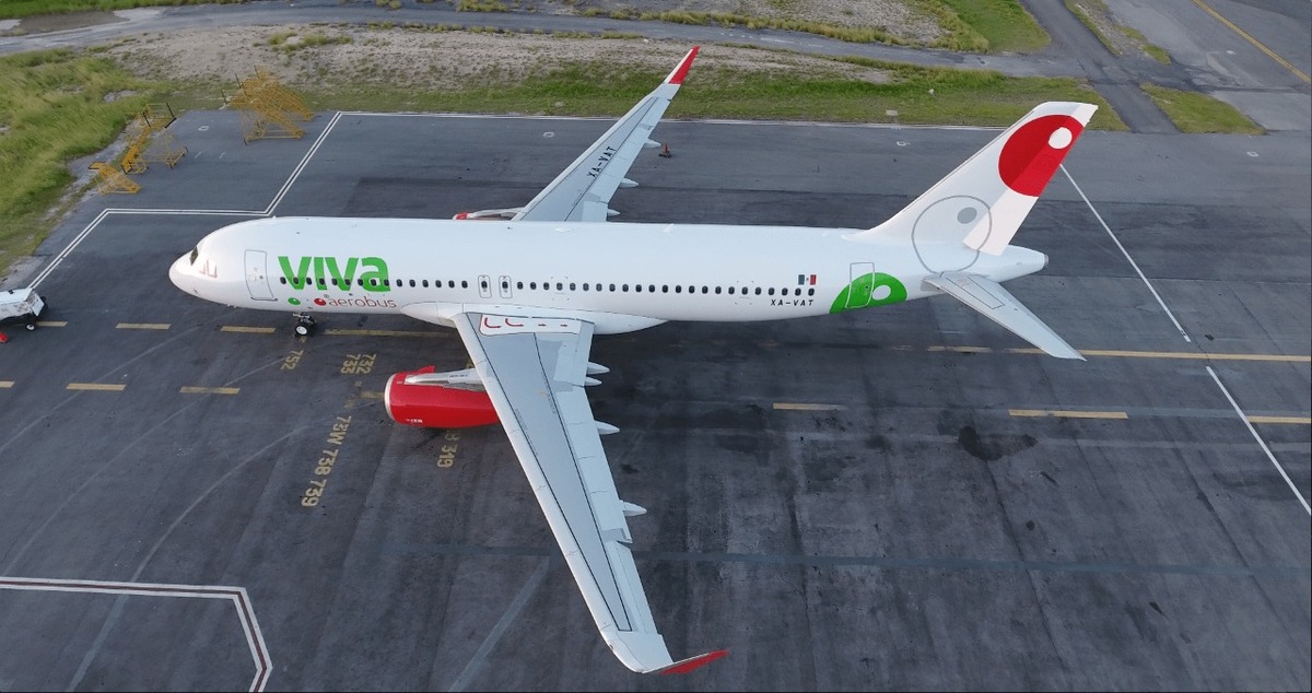 Avión de la aerolínea Viva Aerobus. (Foto: Especial)