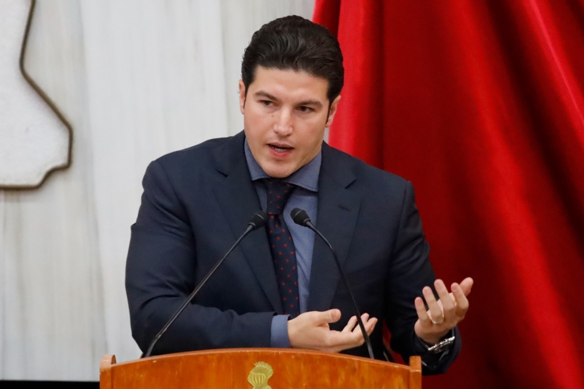 Samuel García en su primer informe de gobierno. Foto: Jorge López