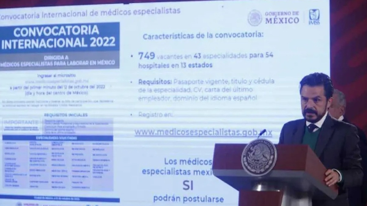 IMSS lanza convocatoria para médicos especialistas internacionales; en esto consiste