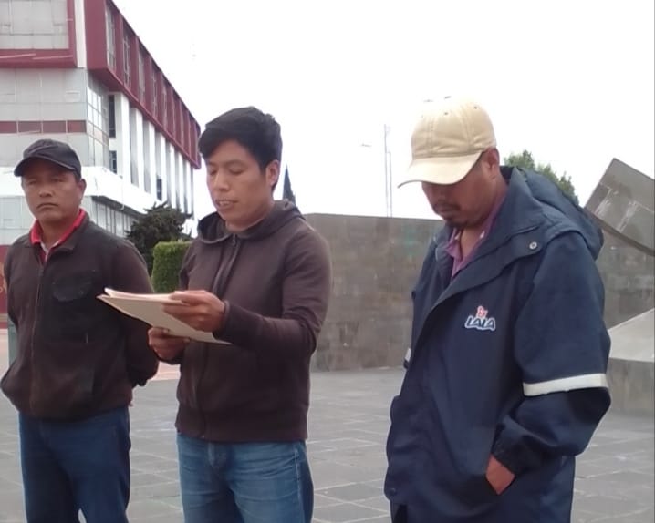 Integrantes del FNLS exigen liberación de Higinio Bustos en Pachuca  (Elizabeth Hernández)