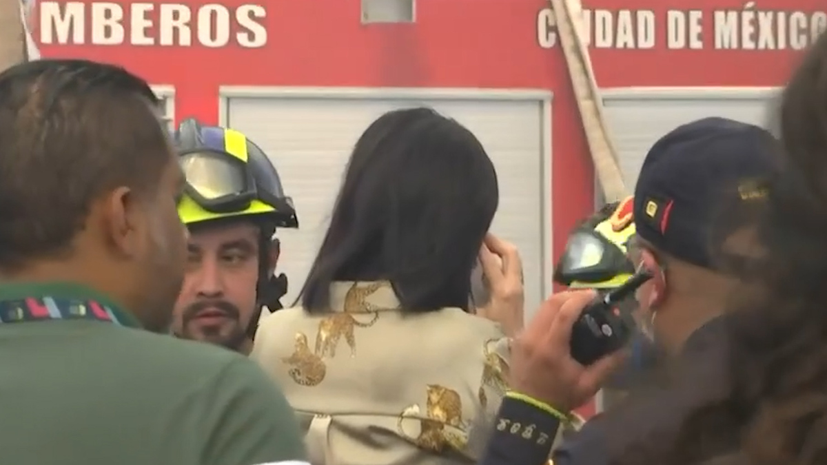 Lía Limón acude al incendio en la alcaldía Alvaro Obregón