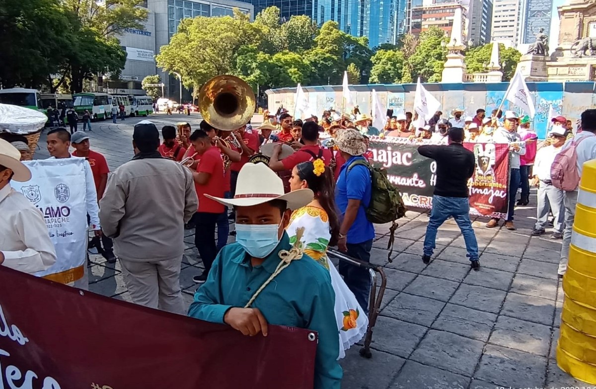 Los manifestantes se reunieron en el Ángel de la Independencia. | César Velázquez