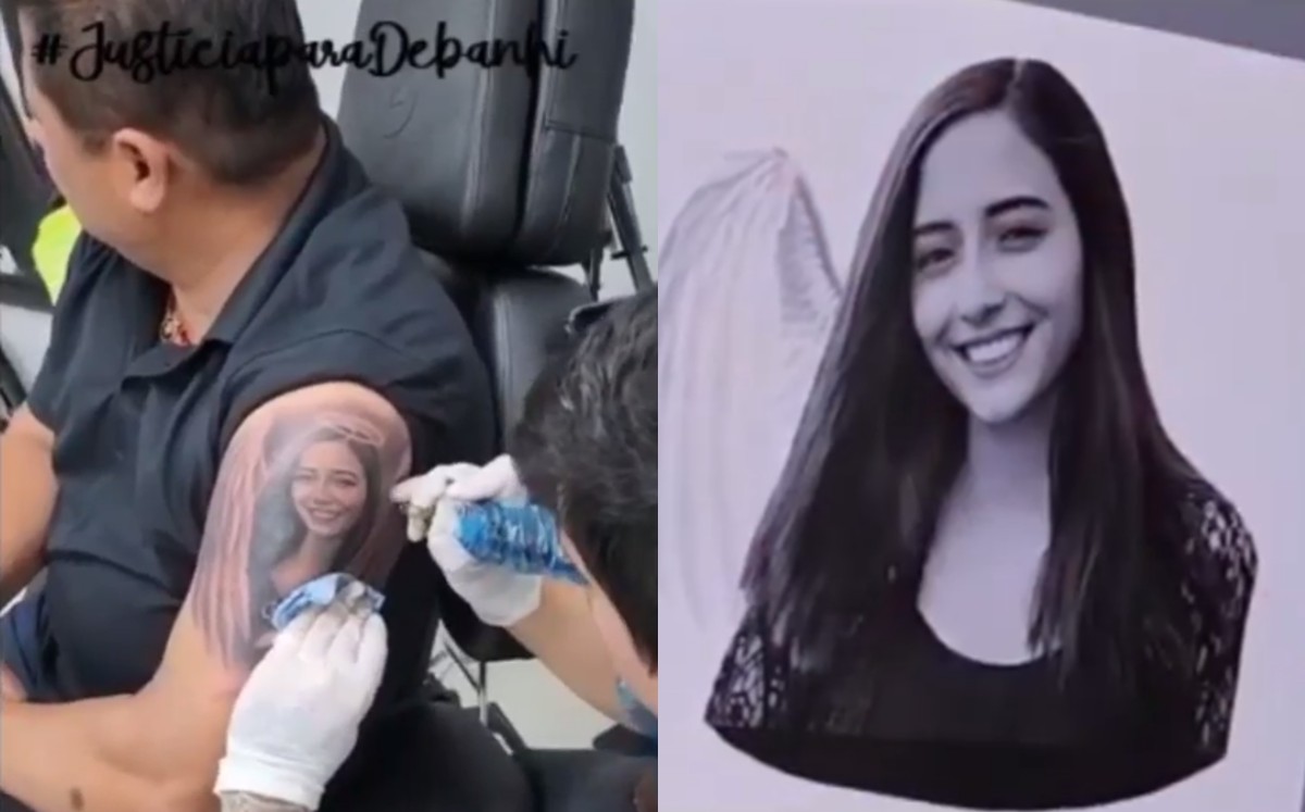 Papá de Debanhi se hace tatuaje en honor a su hija: "es un mensaje de justicia", dice / Especial