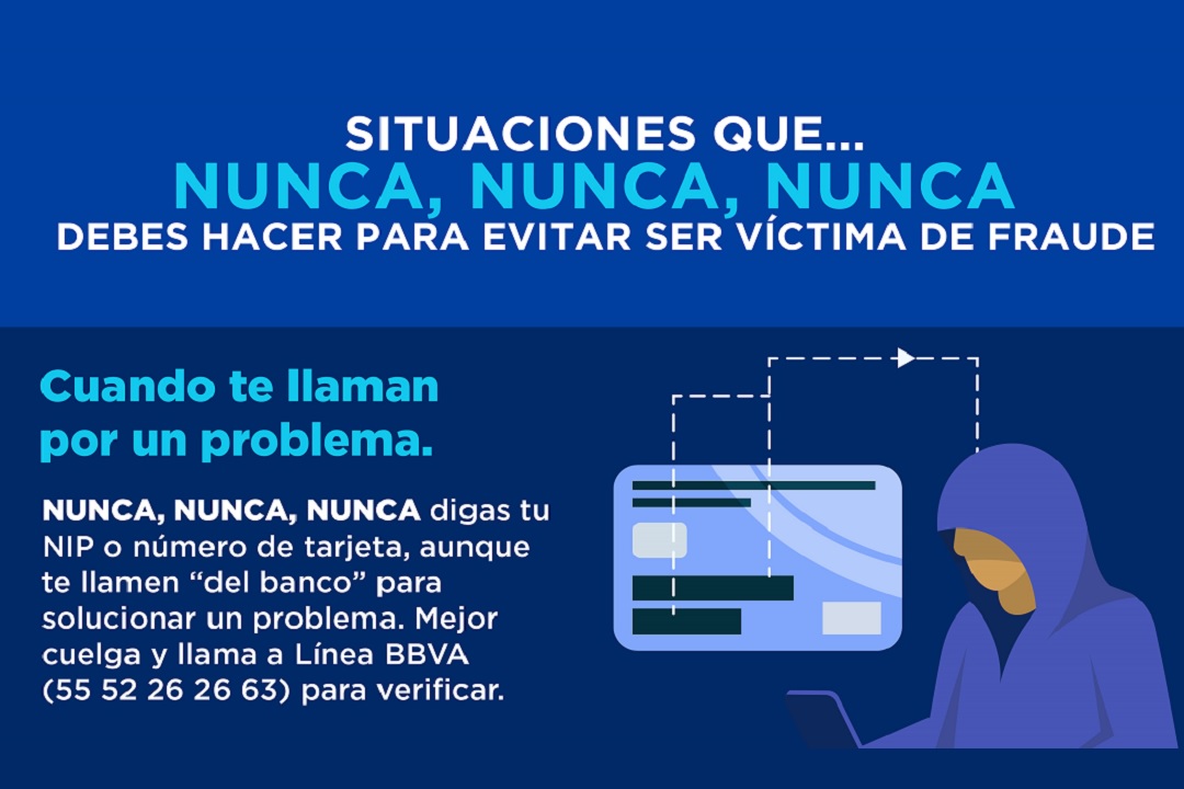 Entra a bbva.mx/antifraudes para conocer toda la información. (Cortesía)