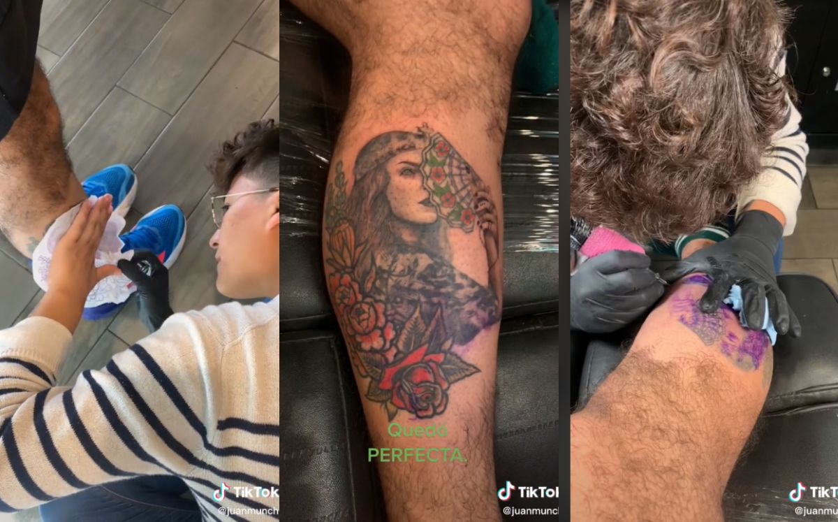 joven se tatúa a Belinda (TikTok).