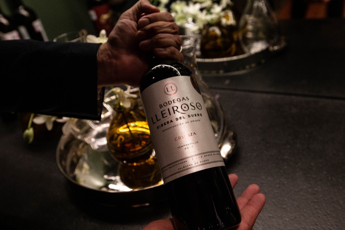 El vino Lleiroso, gran protagonista de la noche. Octavio Hoyos