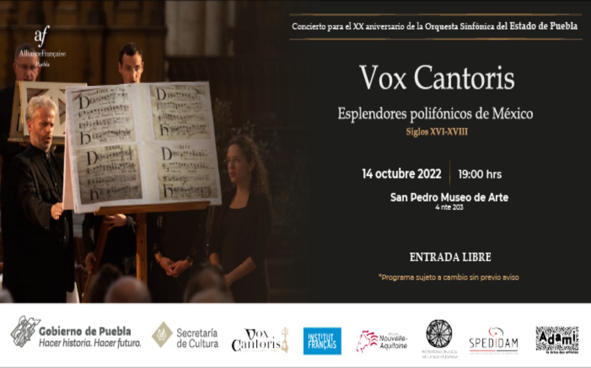Invita Puebla a conciertos de Vox Cantoris en San Pedro Museo de Arte | Especial