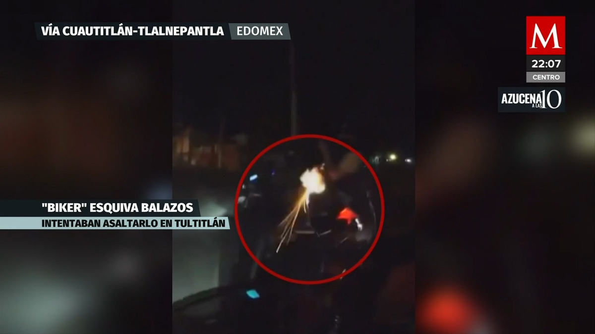 Motociclista graba intento de asalto hacia su persona