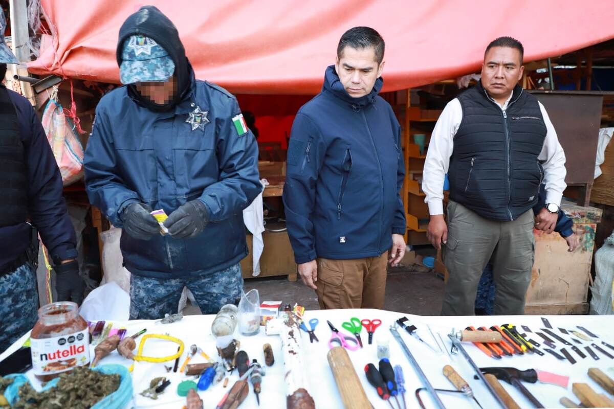 El secretario de Seguridad, Salvador Cruz Neri, encabezó el operativo. (Cortesía)