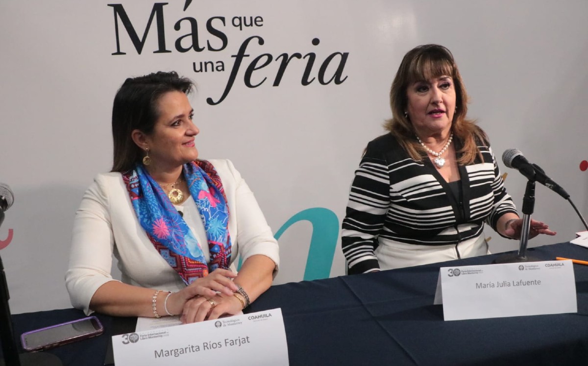 Margarita Ríos-Farjat durante su participación en la FIL Monterrey 2022 / Leonel Rocha