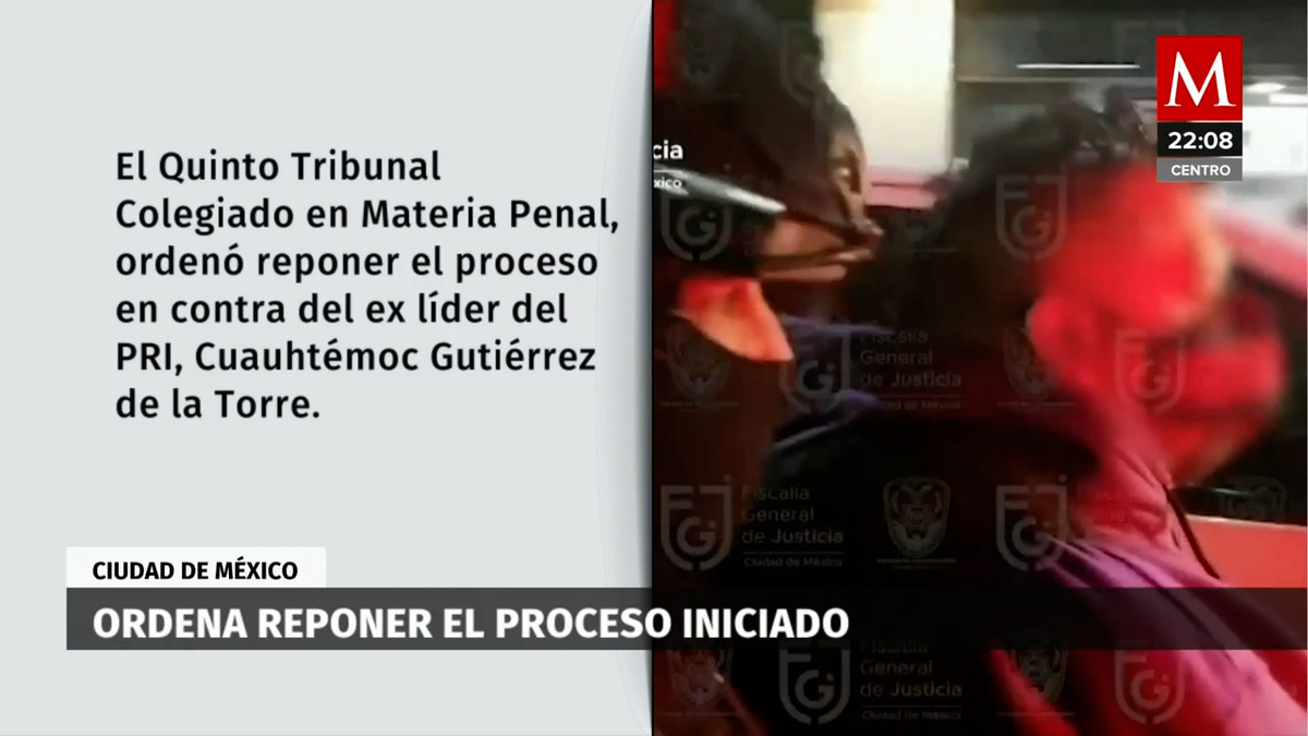 Tribunal ordena reponer proceso iniciado contra Cuauhtémoc Gutiérrez