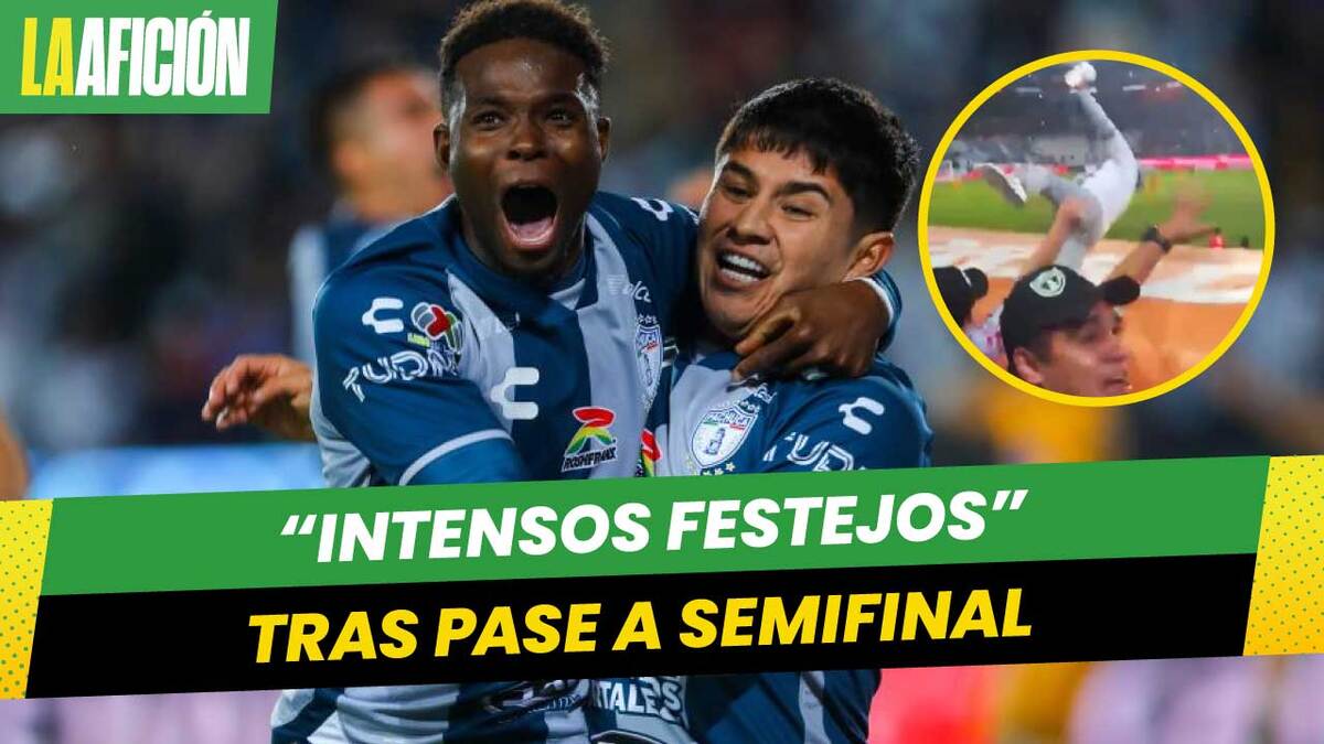 Aficionado de Pachuca se lanza al toldo de las bancas tras victoria