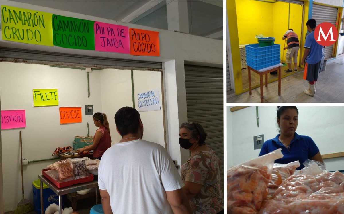 Comerciantes de mariscos continúan con mudanza a mercado Ávila Camacho