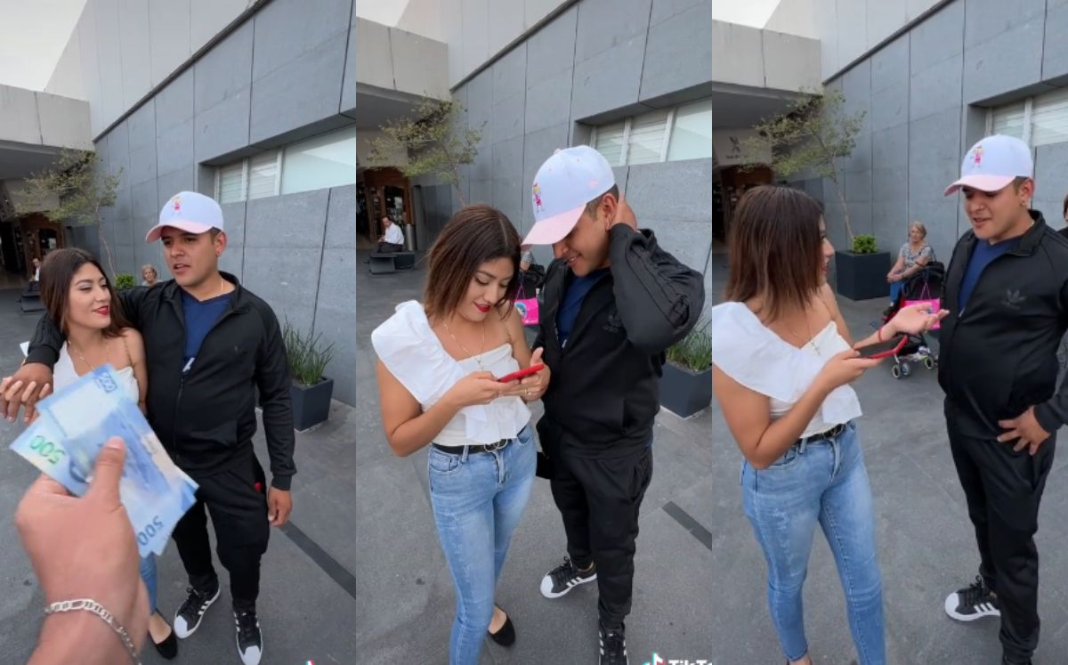La joven terminó aventando su teléfono y yéndose del lugar (TikTok).