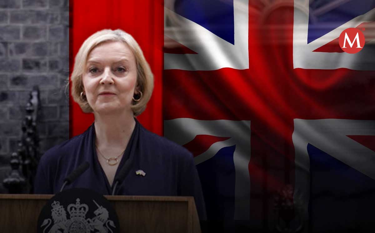 Liz Truss, primera ministra británica. | Foto: AP; Diseño: Antonio Texta