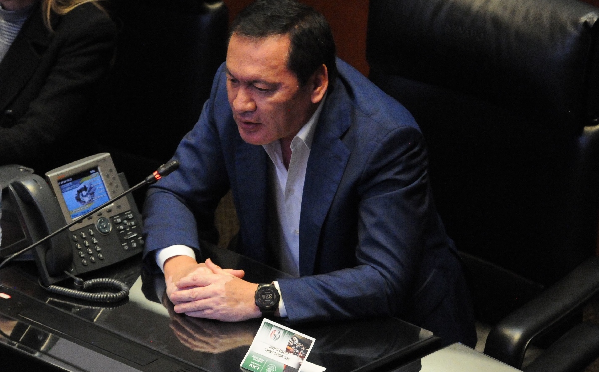 Miguel Ángel Osorio Chong, durante su participación en el Senado. | Cuartoscuro