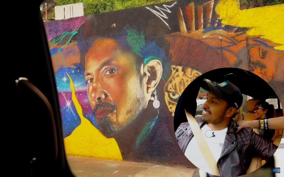 Tenoch Huerta rompe en llanto al ver su cara en un mural | Especial