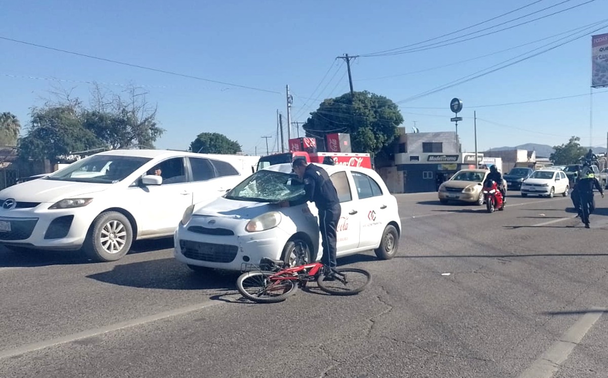 Un ciclista de 70 años de edad fue arrollado. (Milenio Digital)