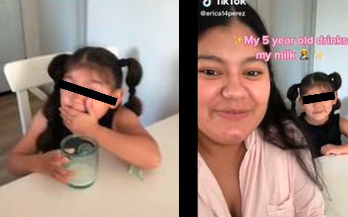 Madre hace que hija de 5 años tome leche materna; reacción de asco se vuelve viral | ESPECIAL