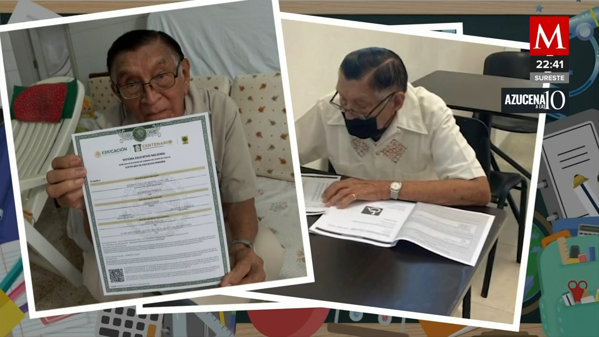 Don Rolando concluyó sus estudios de primaria a sus 94 años